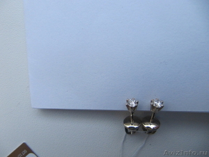 Серьги гвоздики с бриллиантами 0.22 карат - Изображение #1, Объявление #165437