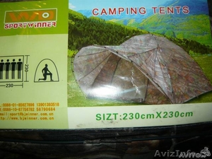     4-х местная палатка. Внешняя ткань - полиэстер с покрытием PU выдерживает ст - Изображение #1, Объявление #313756