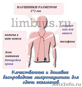Продам беспроводные микронаушники для сдачи экзаменов, ЕГЭ в Новосибирске - Изображение #1, Объявление #544756