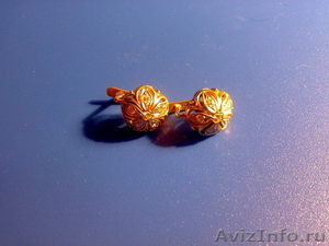 Серьги СССР золотые с бриллиантами 750 проба - Изображение #4, Объявление #932035