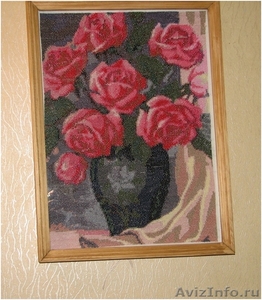 Вышивка "Розы в вазе" - Изображение #1, Объявление #1175887